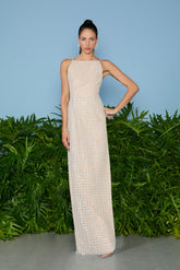 VESTIDO LONGO IZA TULE BORDADO COLEÇÃO VERÃO 26